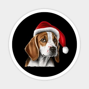 Christmas Beagle Magnet